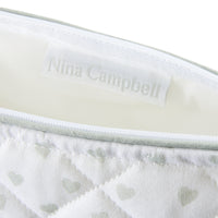 Nina Campbell Make-up Bag Heart Grey close up