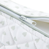 Nina Campbell Make-up Bag Heart Grey close up zipper