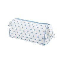 Nina Campbell Make-up Bag Heart Blue against a white background