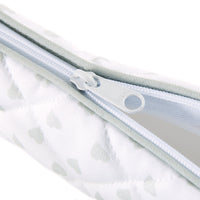 Nina Campbell Brush Bag Heart Grey close up zipper