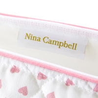 Nina Campbell Brush Bag Heart Pink close up