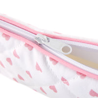 Nina Campbell Brush Bag Heart Pink close up zipper