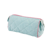 Nina Campbell Make-up Bag Aqua/Pink against a white background