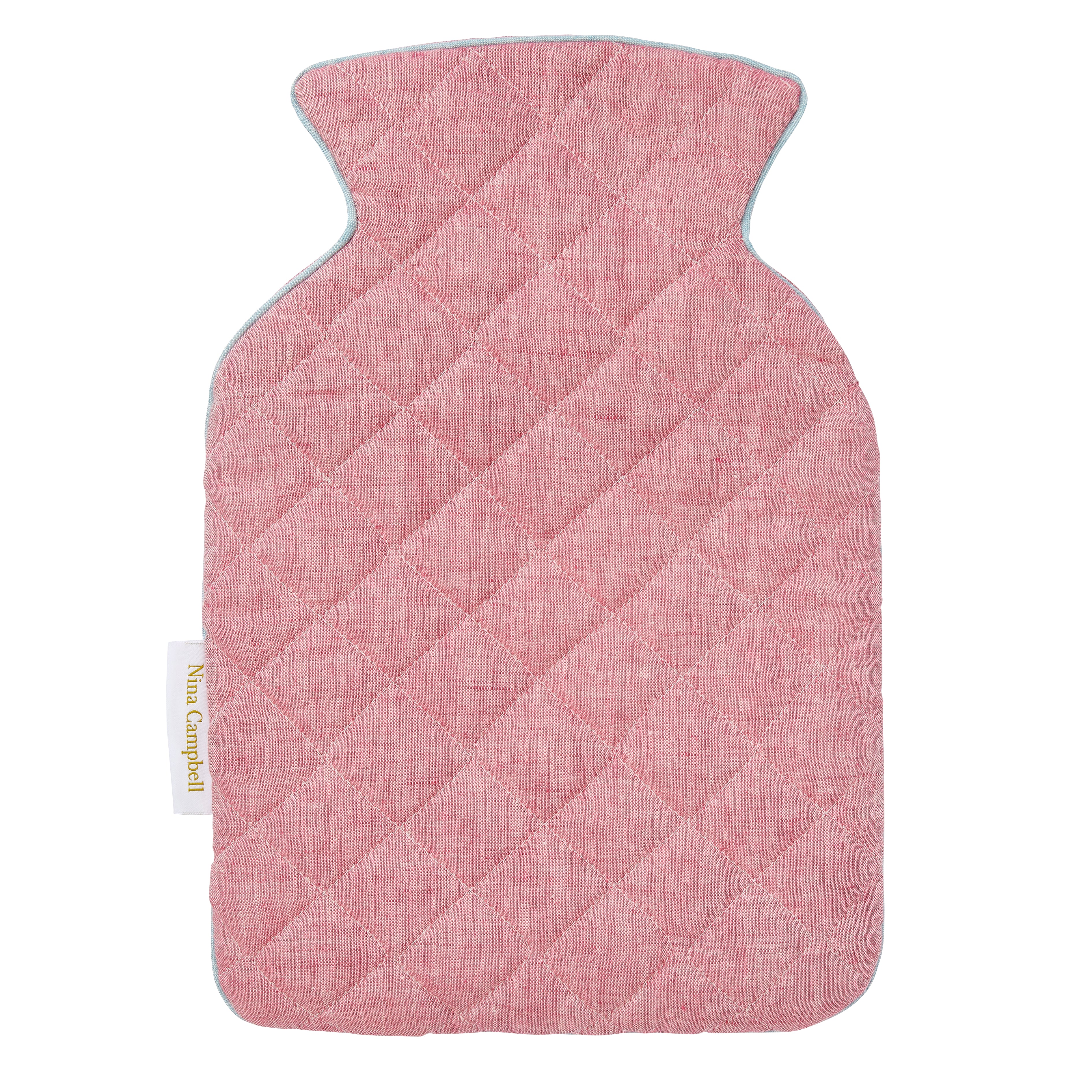 Nina Campbell Hot Water Bottle Cover Pink/Aqua against a white background