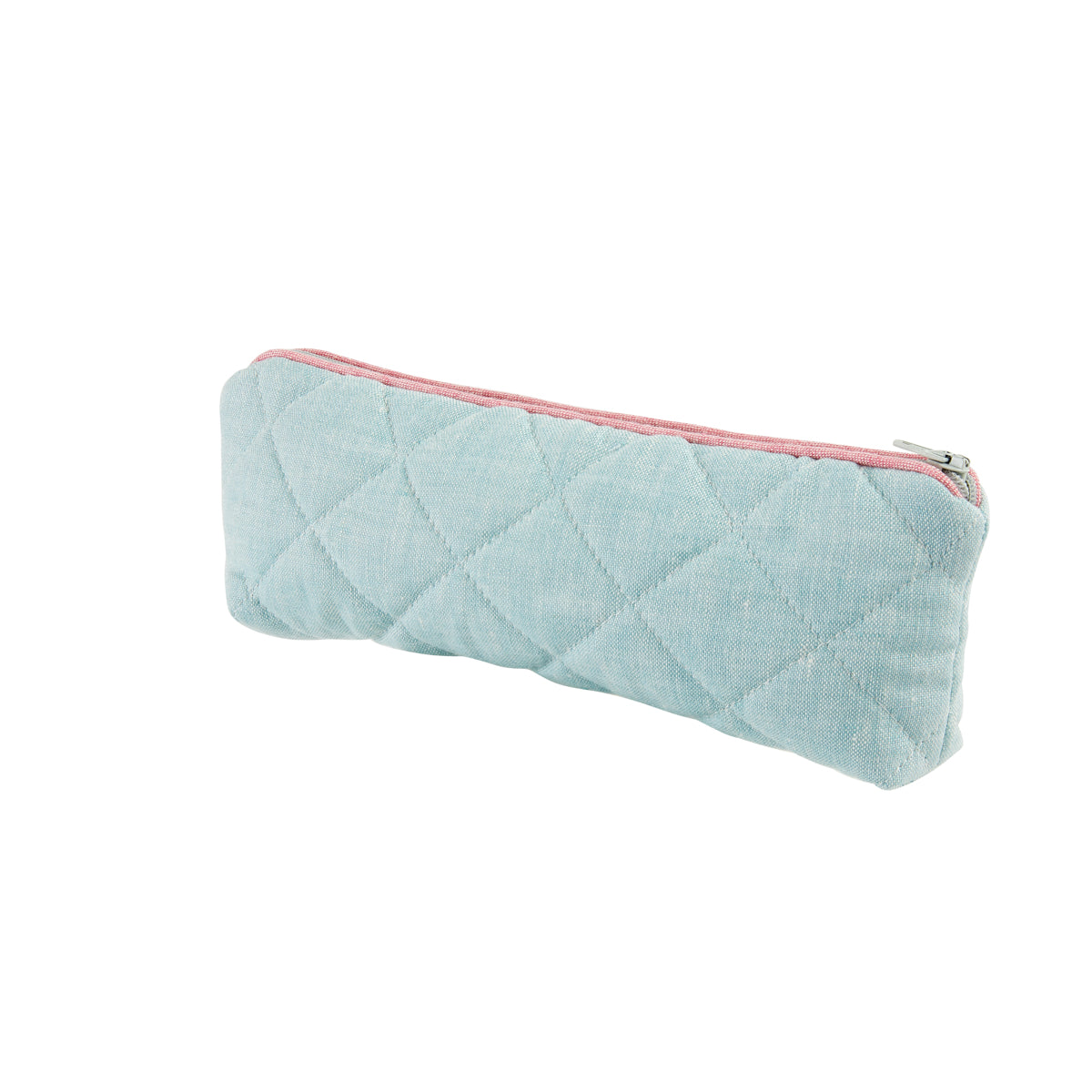 Nina Campbell Brush Bag Aqua/Pink against a white background