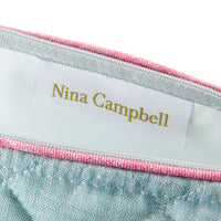 Nina Campbell Brush Bag Aqua/Pink close up
