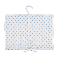 Nina Campbell Hanging Bag Heart Blue against a white background