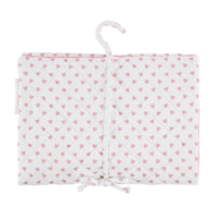 Nina Campbell Hanging Bag Heart Pink against a white background