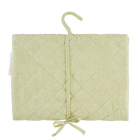 Nina Campbell Hanging Bag Linen Peridot against a white background