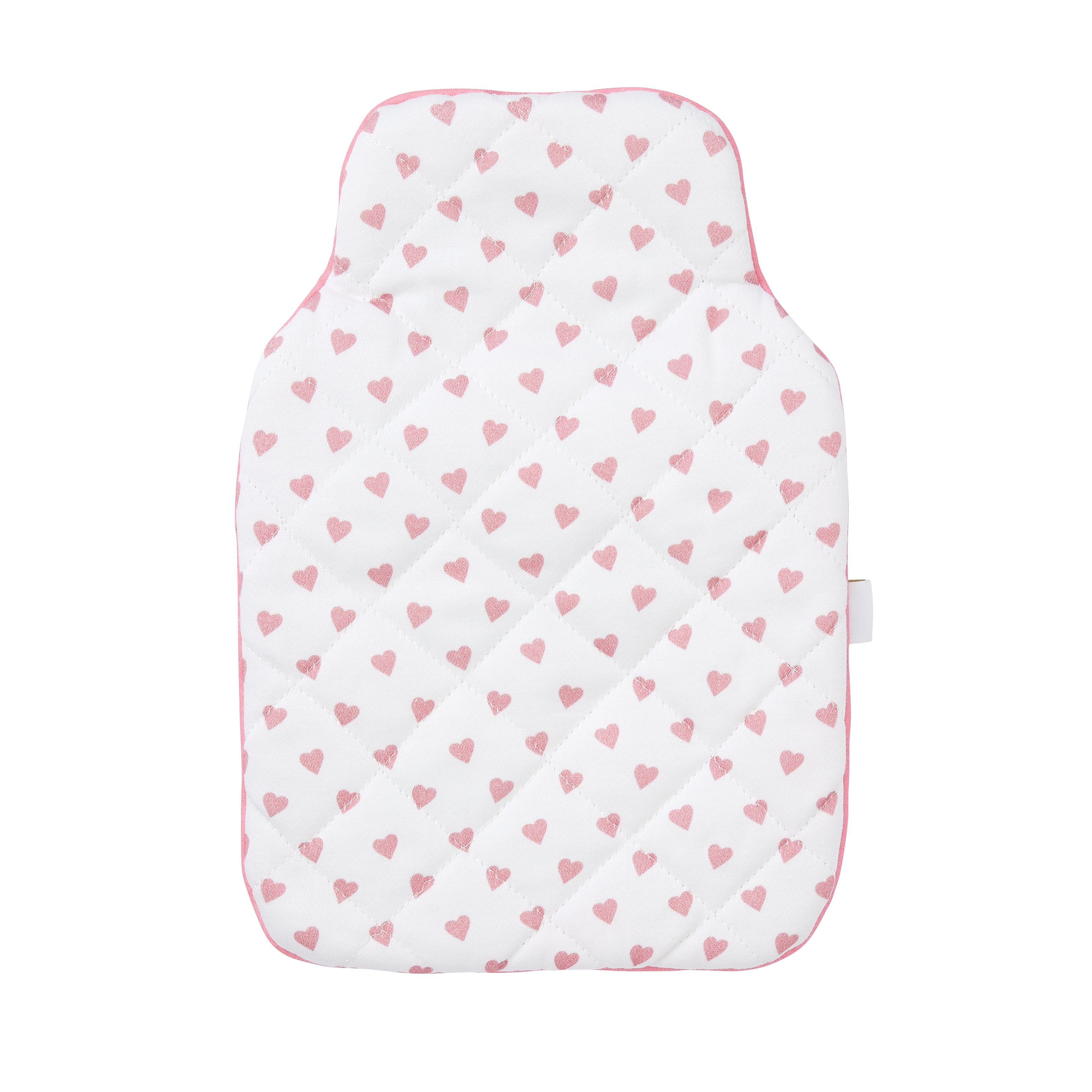 Mini Hot Water Bottle and Cover - Pink Heart