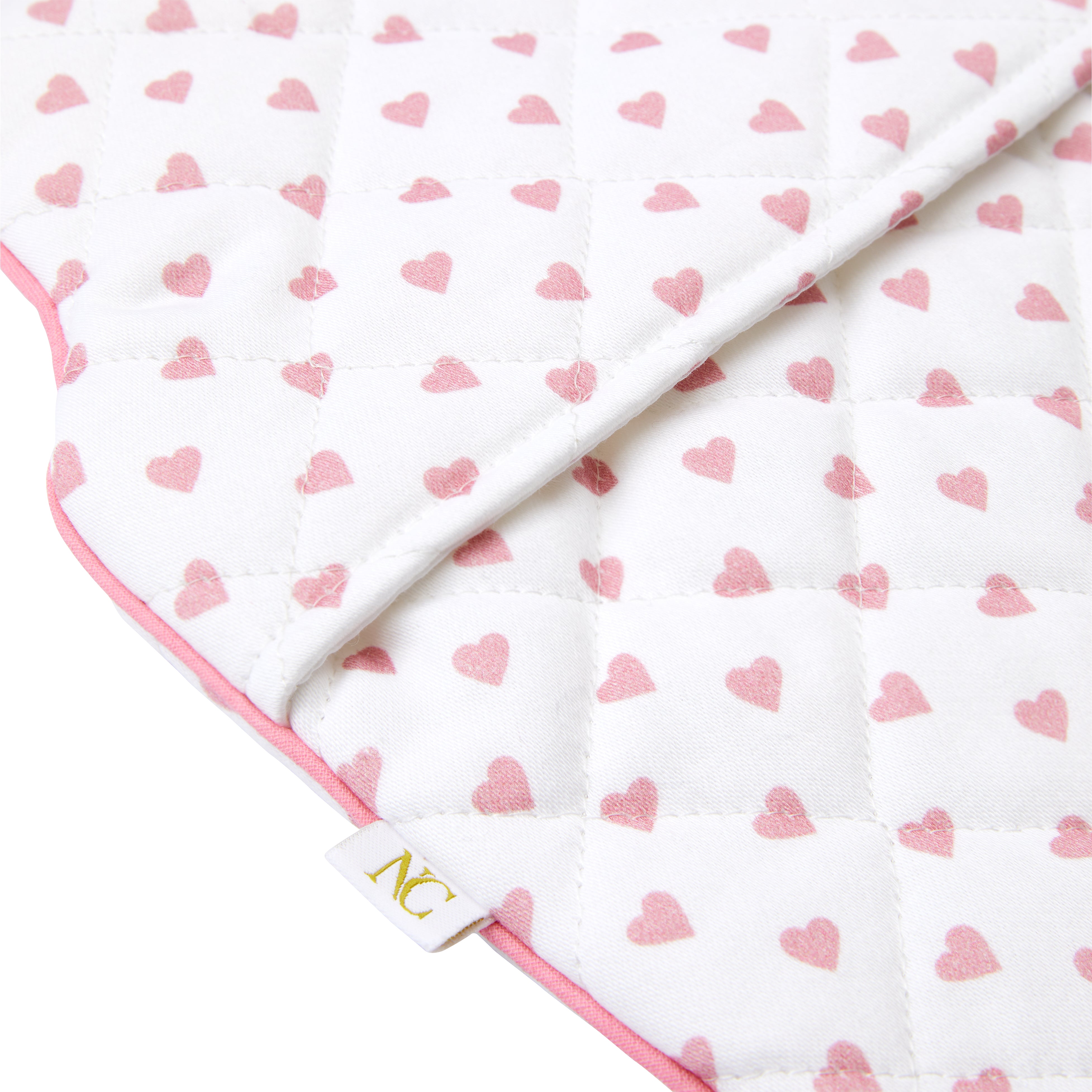 Hot Water Bottle and Cover Mini Pink Heart close up