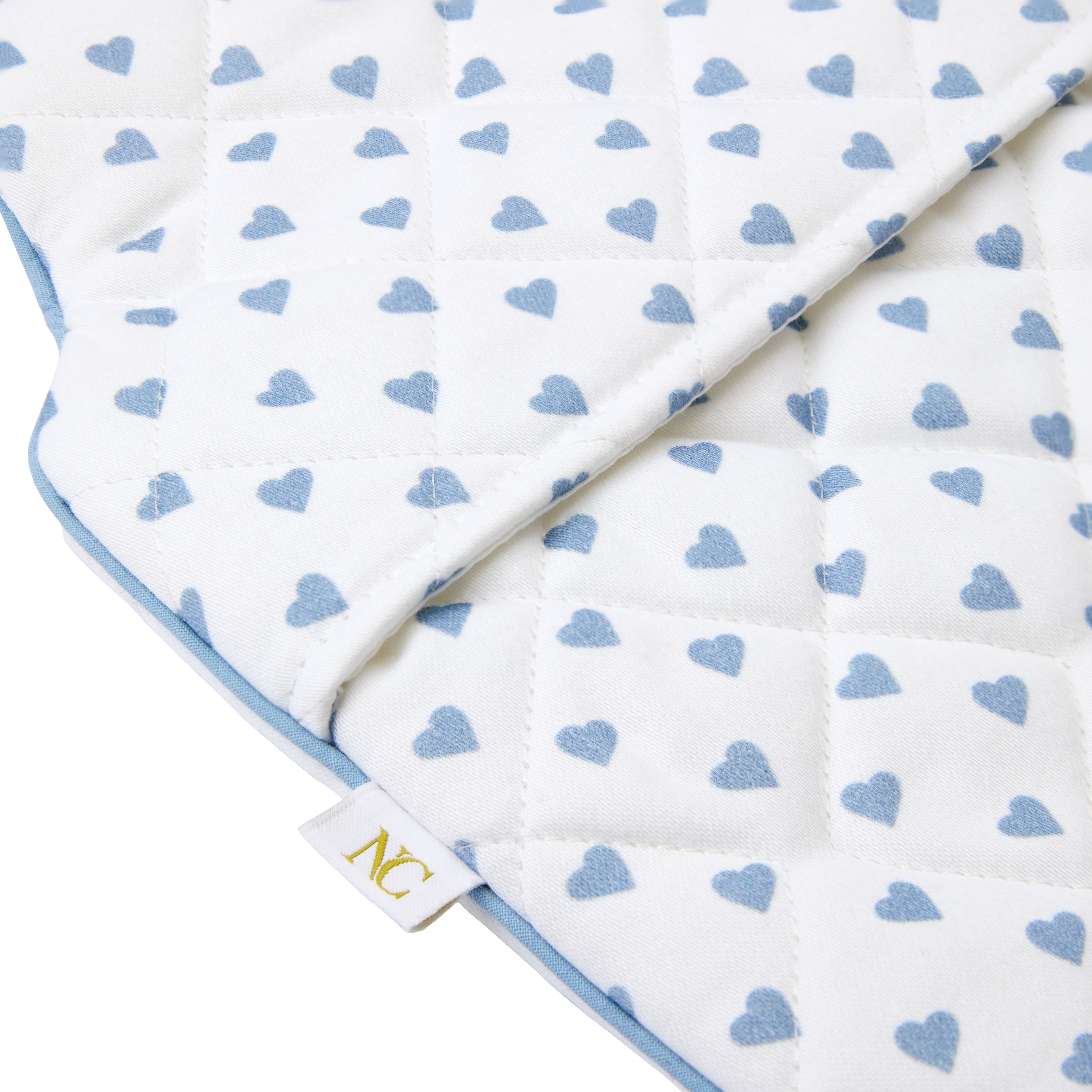 BABY HWB COVER QUILTED - BLUE HEART