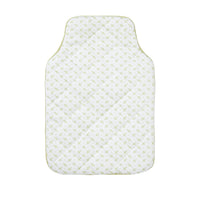 Nina Campbell Hot Water Bottle and Cover Mini Green Sprig against a white background