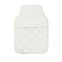 Mini Hot Water Bottle and Cover - Green Sprig