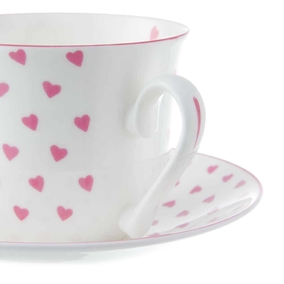 Chatsworth Breakfast Cup & Saucer Pink Heart