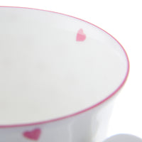 Nina Campbell Chatsworth Breakfast Cup & Saucer - Pink Heart