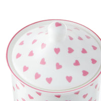 Cotton Wool Jar Pink Heart