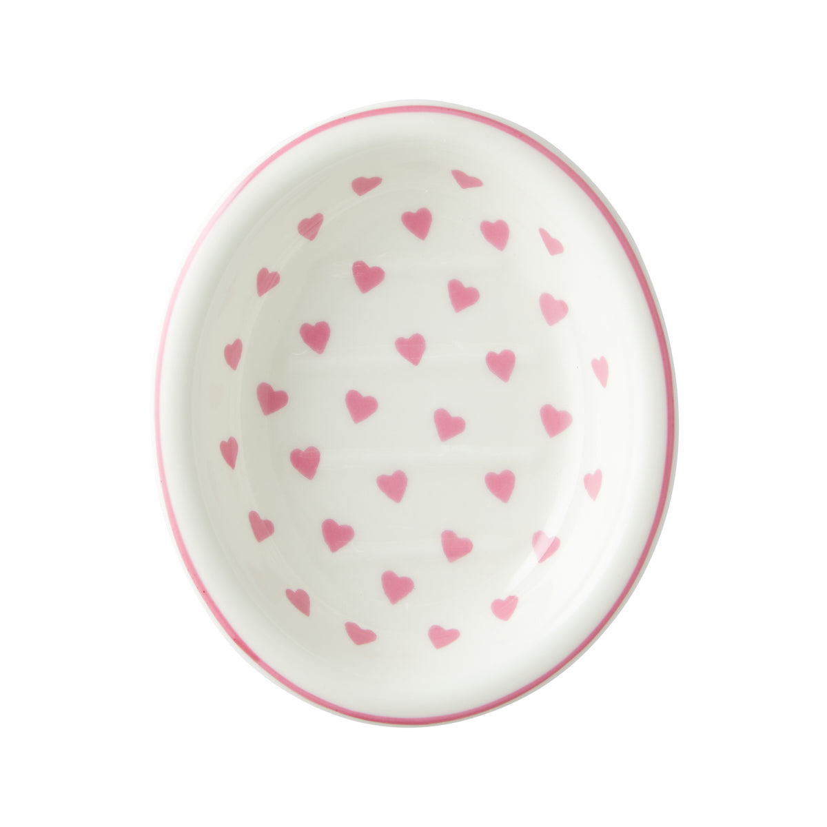 Nina Campbell Oval Soap Dish - Pink Heart