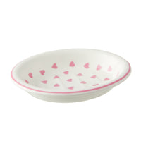Nina Campbell Oval Soap Dish - Pink Heart