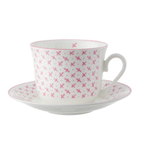 Chatsworth Breakfast Cup & Saucer Pink Sprig