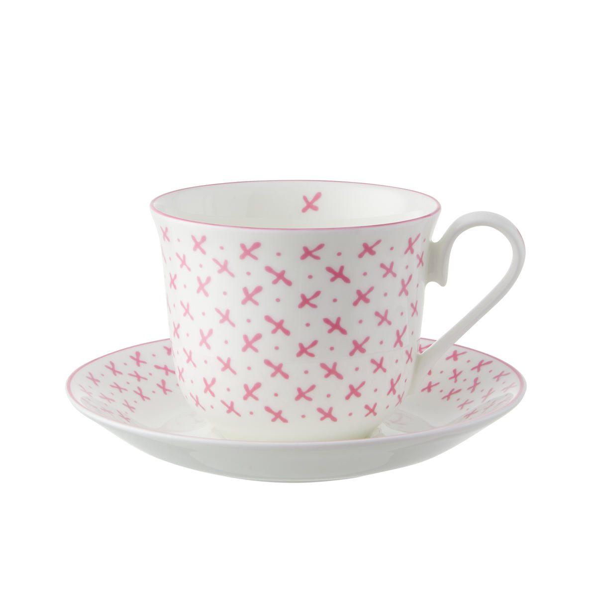 Chatsworth Tea Cup & Saucer Pink Sprig