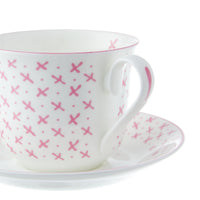 Chatsworth Breakfast Cup & Saucer Pink Sprig
