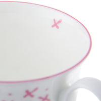 Nina Campbell Chatsworth Tea Cup & Saucer - Pink Sprig
