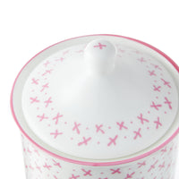 Cotton Wool Jar Pink Sprig