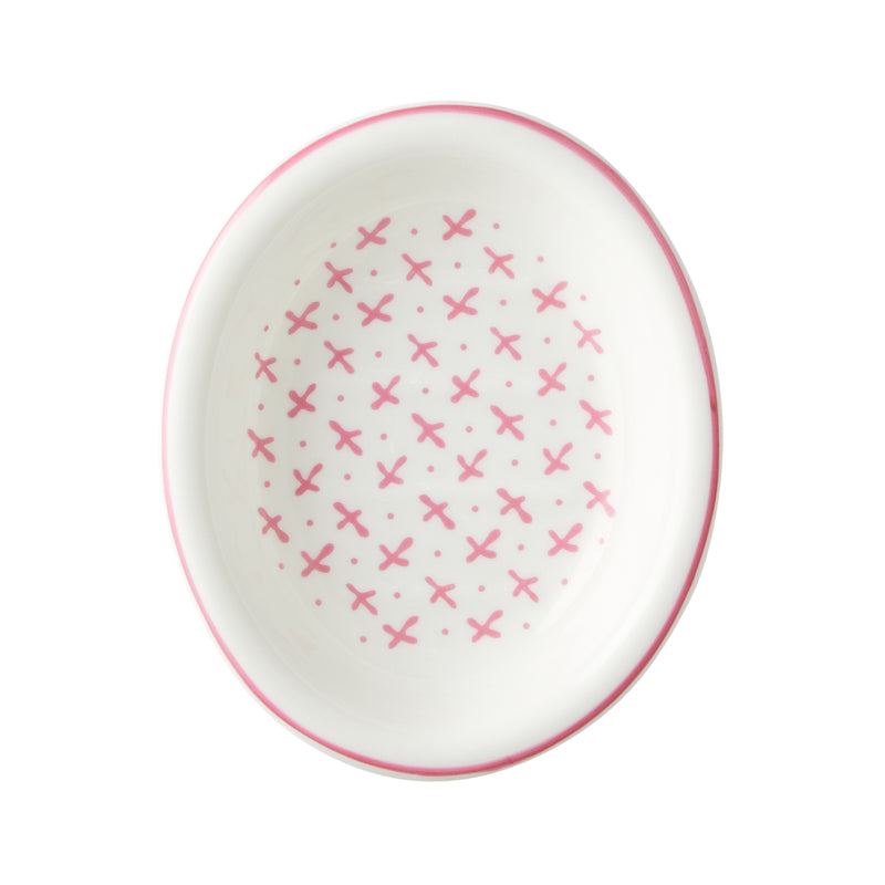 Nina Campbell Oval Soap Dish - Pink Sprig
