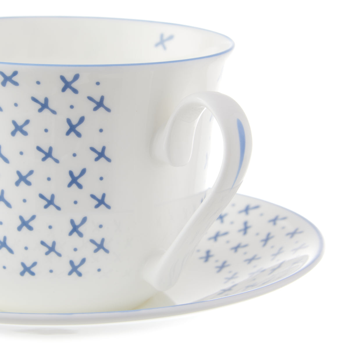 Chatsworth Breakfast Cup & Saucer Blue Sprig
