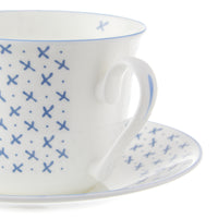 Chatsworth Breakfast Cup & Saucer Blue Sprig