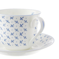 Nina Campbell Chatsworth Breakfast Cup & Saucer - Blue Sprig