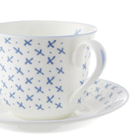 Chatsworth Breakfast Cup & Saucer Blue Sprig