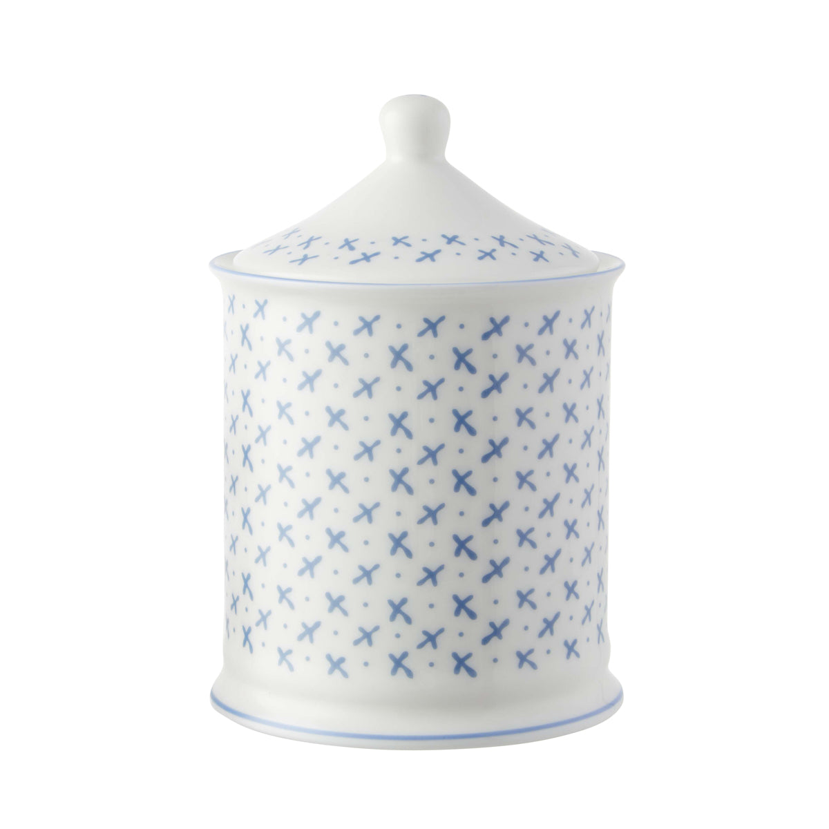 Cotton Wool Jar Blue Sprig