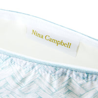 Nina Campbell Wash Bag - Basketweave Aqua