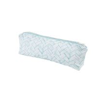 Nina Campbell Brush Bag Basketweave Aqua against a white background