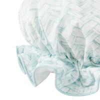 Bath Hat Basketweave Aqua