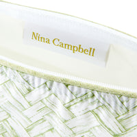 Nina Campbell Make-up Bag - Basketweave Green