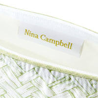 Nina Campbell Brush Bag - Basketweave Green