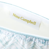 Nina Campbell Make-up Bag - Basketweave Aqua