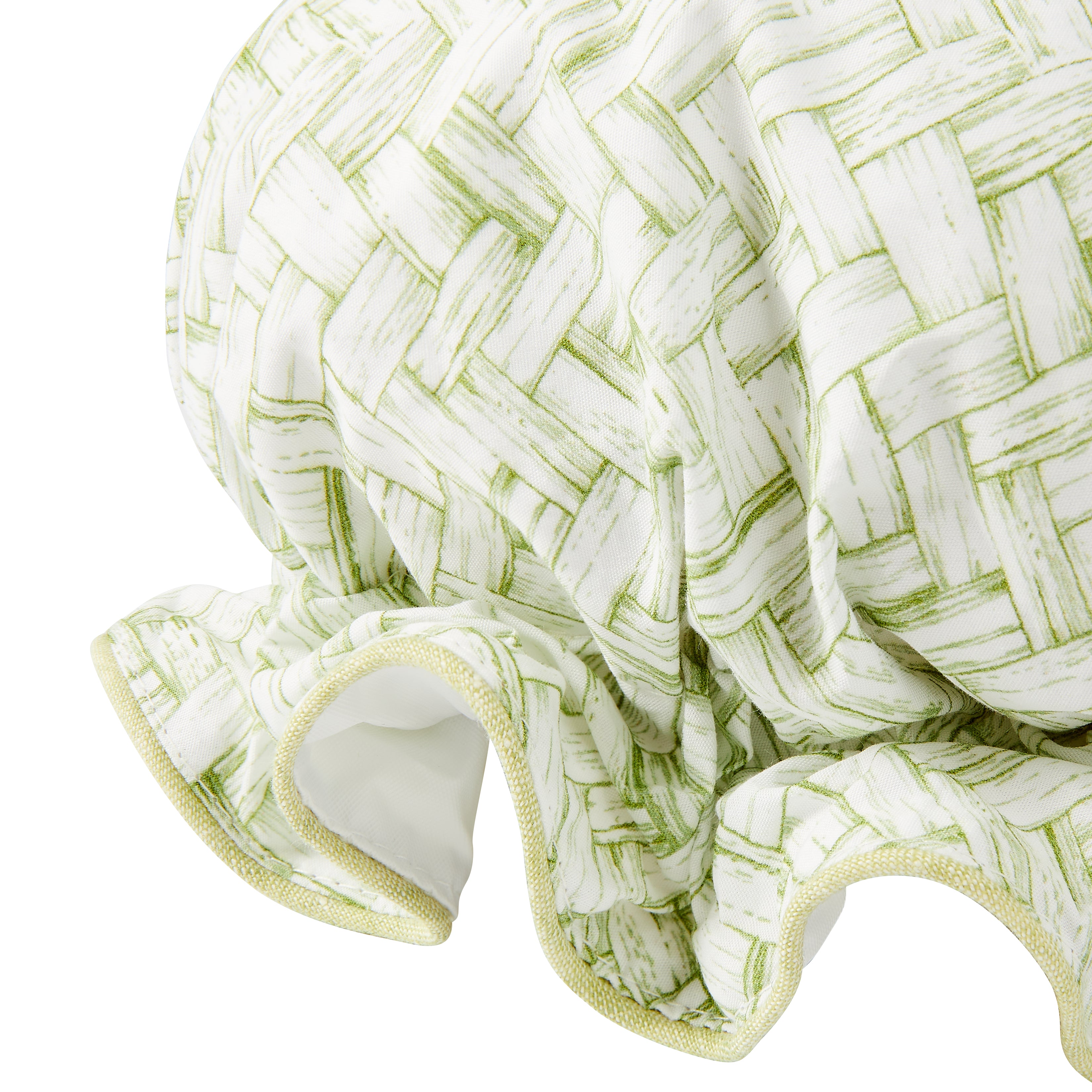 Bath Hat Basketweave Green