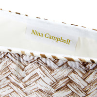 Nina Campbell Wash bag - Basketweave Chocolate