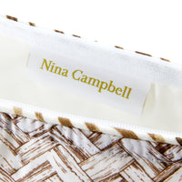 Nina Campbell Brush Bag - Basketweave Chocolate
