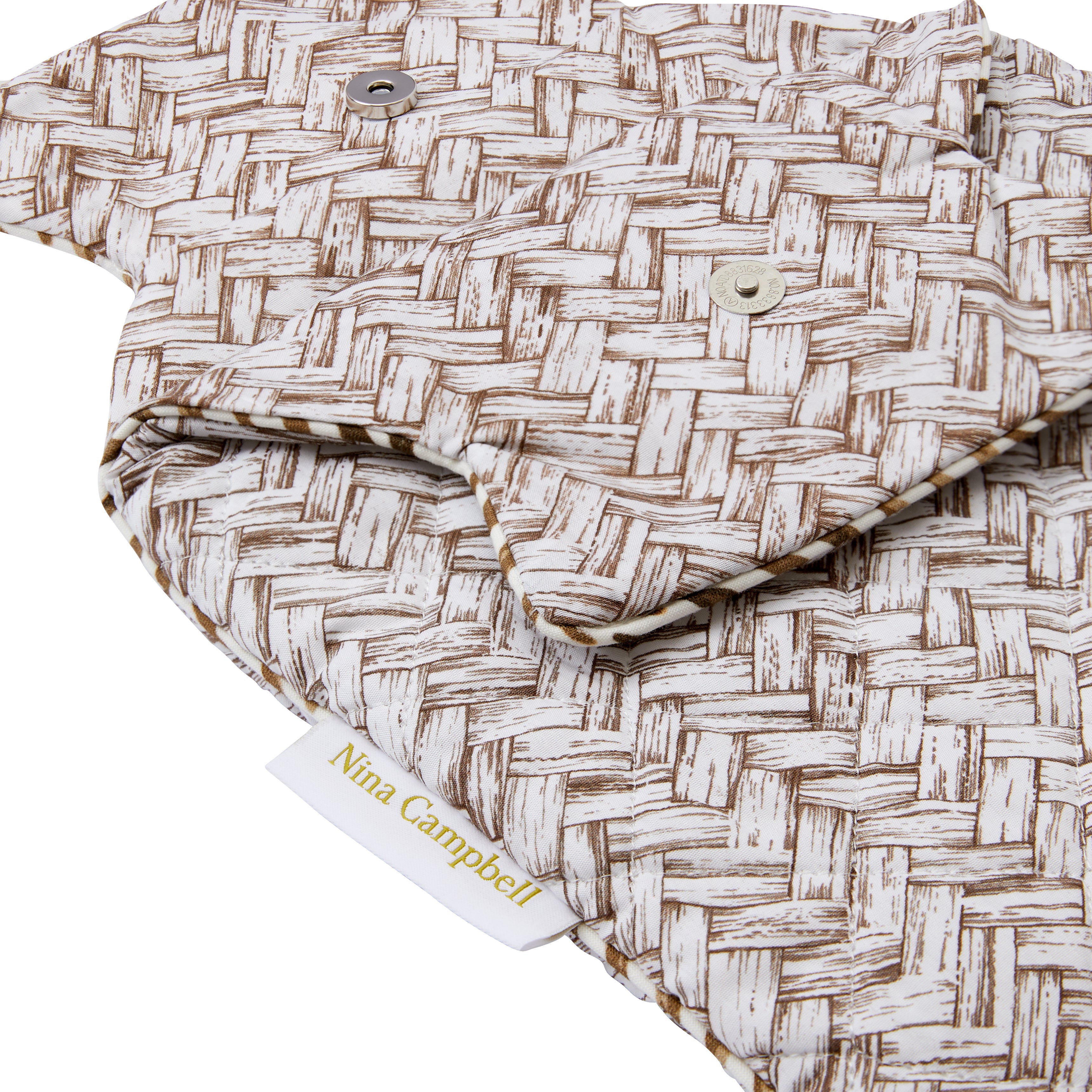 Hot Water Bottle Cover Basketweave Chocolate
