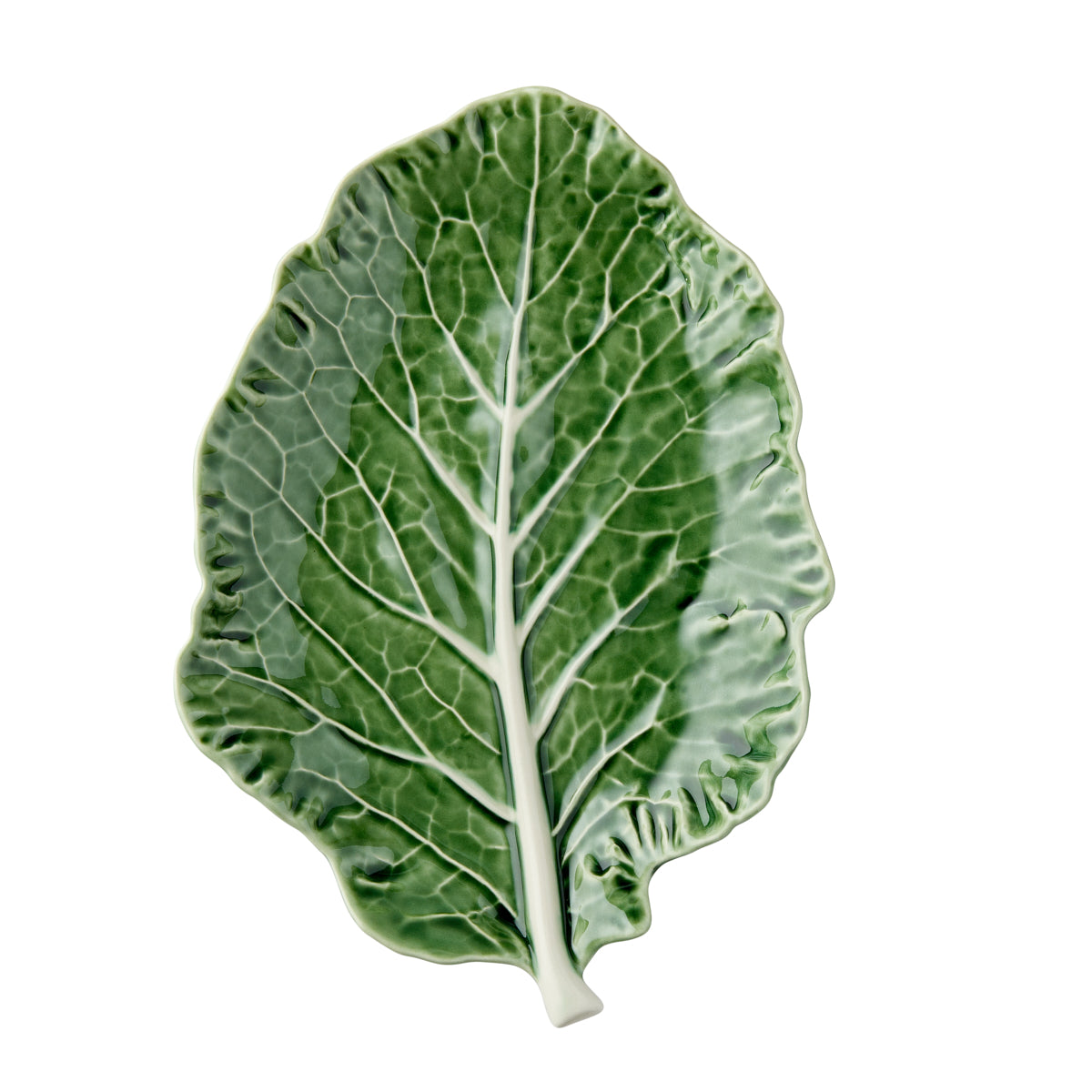 Cabbage Leaf Dish Green 28cm