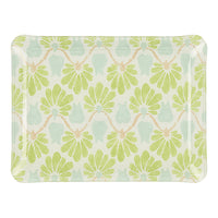 Nina Campbell Fabric Tray Small Ginko Leaf Green/Aqua against a white background
