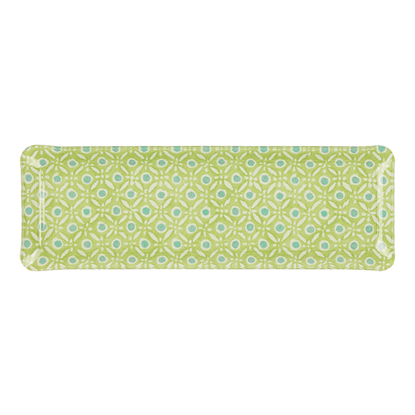 Nina Campbell Fabric Tray Oblong - Batik Dots Green/Aqua