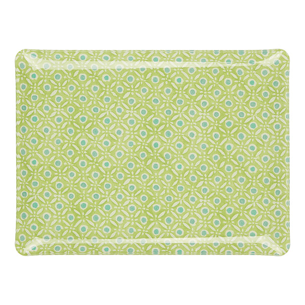 Nina Campbell Fabric Tray Medium - Batik Dots Green/Aqua