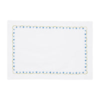 Nina Campbell Marguerite Placemat Blue against a white background