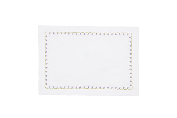 Nina Campbell Marguerite Placemat Lilac against a white background